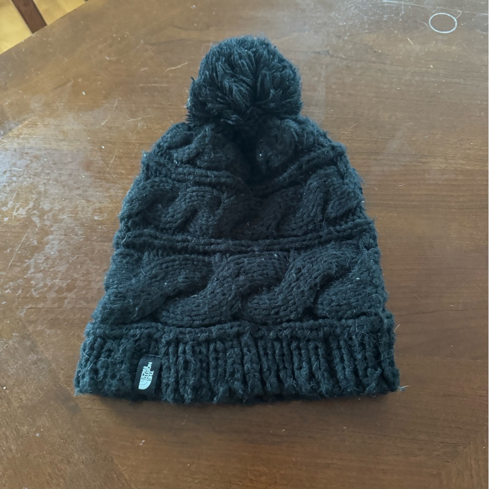 North Face pom pom hat